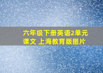 六年级下册英语2单元课文 上海教育版图片